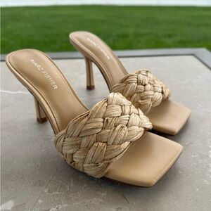 Marc Fisher Tan Braided Women's Heels size 6.5 New